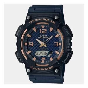 Casio Men's Tough Solar Quartz Alarm World Time Resin 46mm Watch AQS810W-2A3V